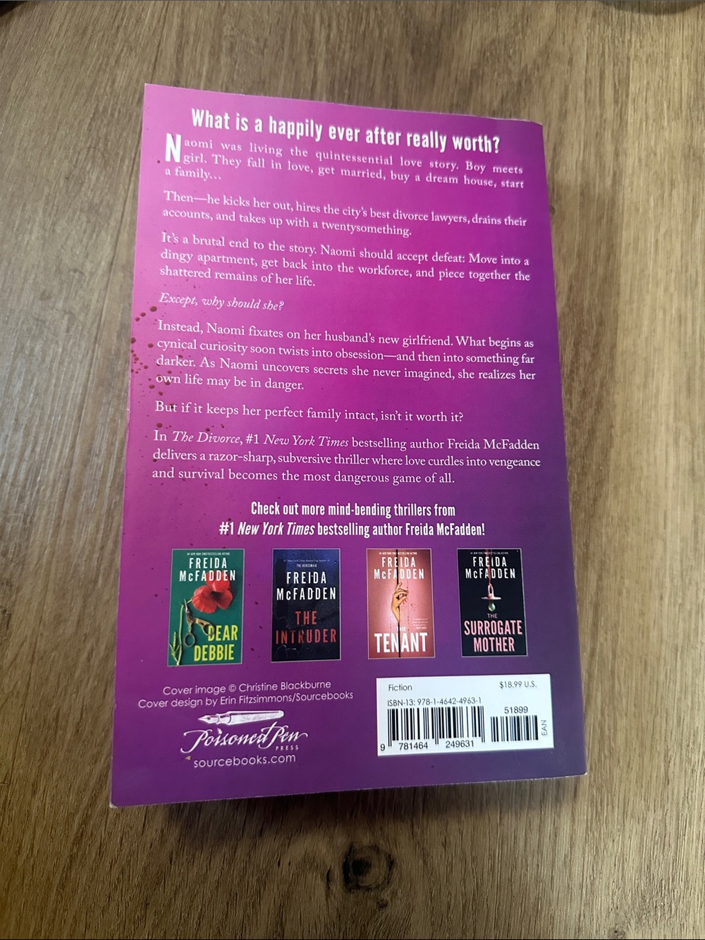 Freida McFadden "The Divorce" Paperback - Pink Cover - Picture 2 of 2